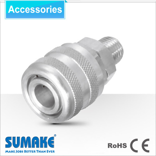 Coupler-1/4" male, Aro Type, Steel/Brass