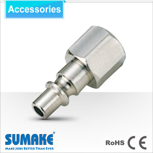 Plug-1/4" Female, Aro Type, Steel/Brass