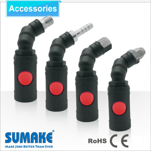 3 IN 1 Type Push Button Flexible Swivel Air Coupler