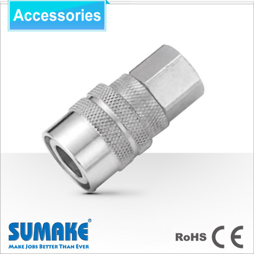 Coupler-1/4" Female, Milton Type, Steel/Brass