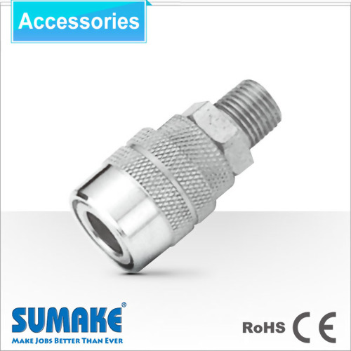 Coupler-1/4" male, Milton Type, Steel/Brass