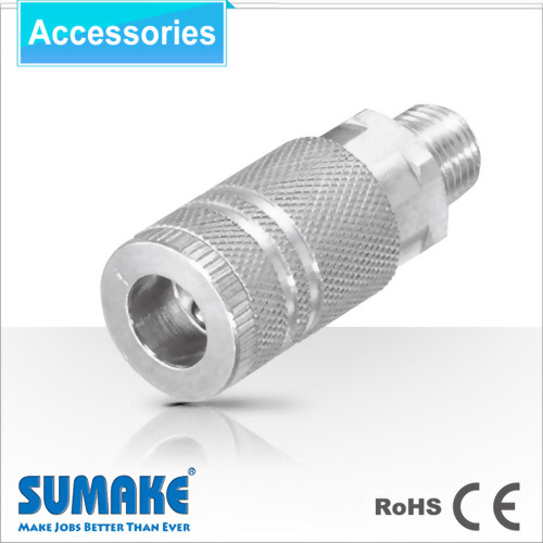 Coupler-1/4" male, Milton Type, Steel/Brass