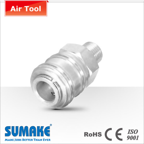 Coupler-3/8" Male, Orion Type, Steel/Brass