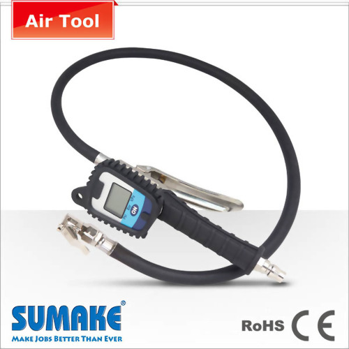 3 in 1 Digital Tire Inflator-85cm Hose, w/Air Chuck, Orion Plug,Milton Plug, Nitto Plug