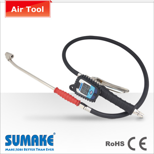 3 in 1 Digital Tire Inflator-85cm Hose, w/12" Dual Chuck, Orion Plug,Milton Plug, Nitto Plug