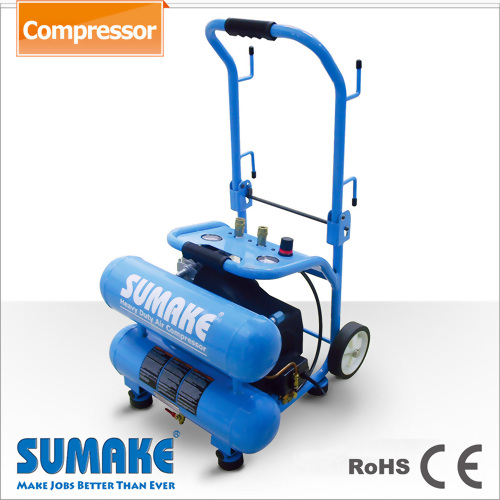 2HP Oil-lube Portable Air Compressor w/16L Twin Tank