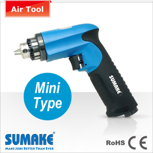 Mini Type Industrial Air Drill-1/4",0.6HP, 25000rpm, Non-Reversible