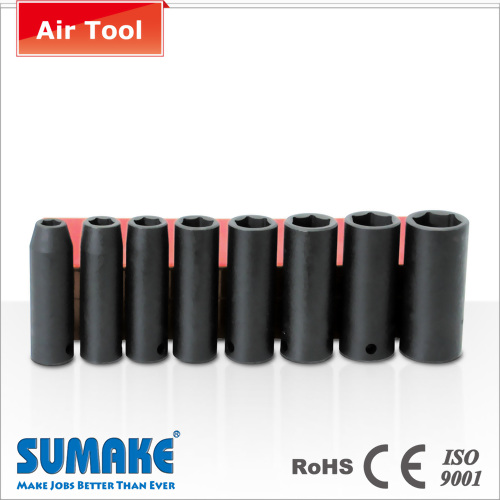 8PCS 3/8&quot; DEEP AIR SOCKET SET(CR-VA STEEL)