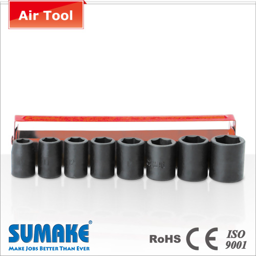 8PCS 3/8&quot; AIR SOCKET SET (CR-VA STEEL)