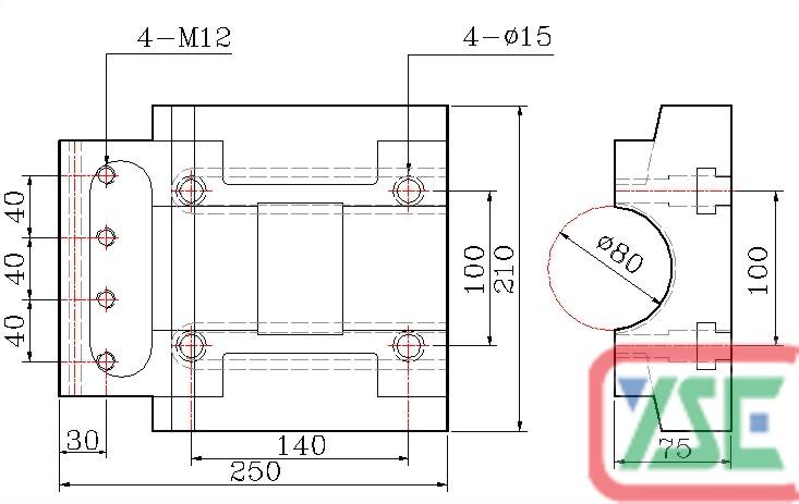 φ80 T Slot Copper Platen