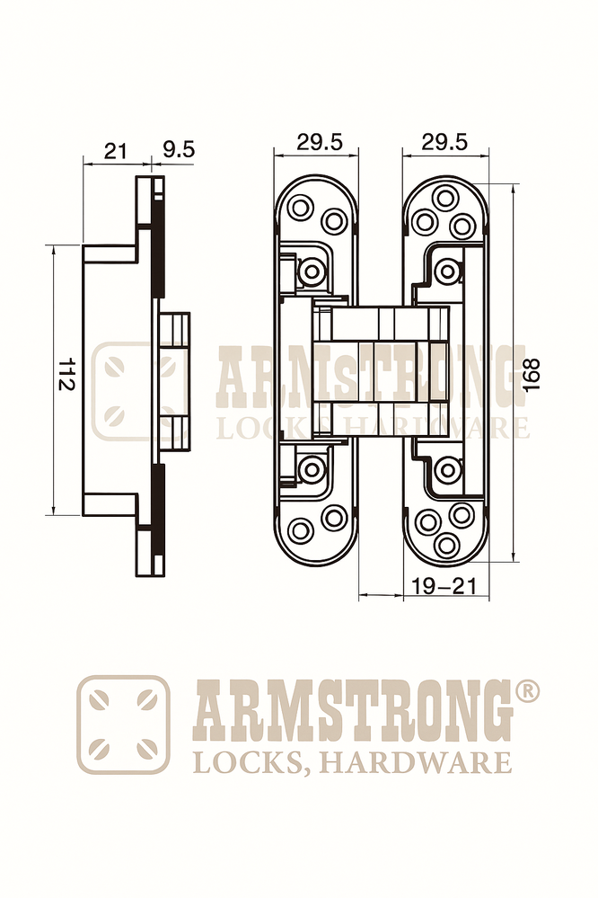3D Concealed Door Hinge