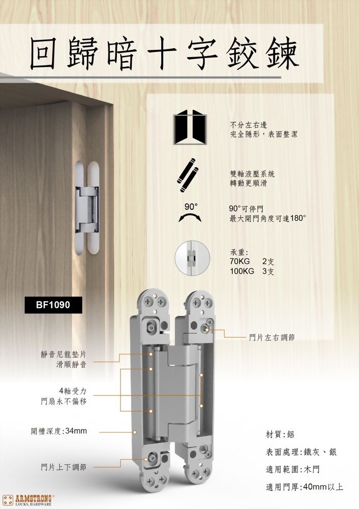 Hydraulic 3D Concealed Door Hinge