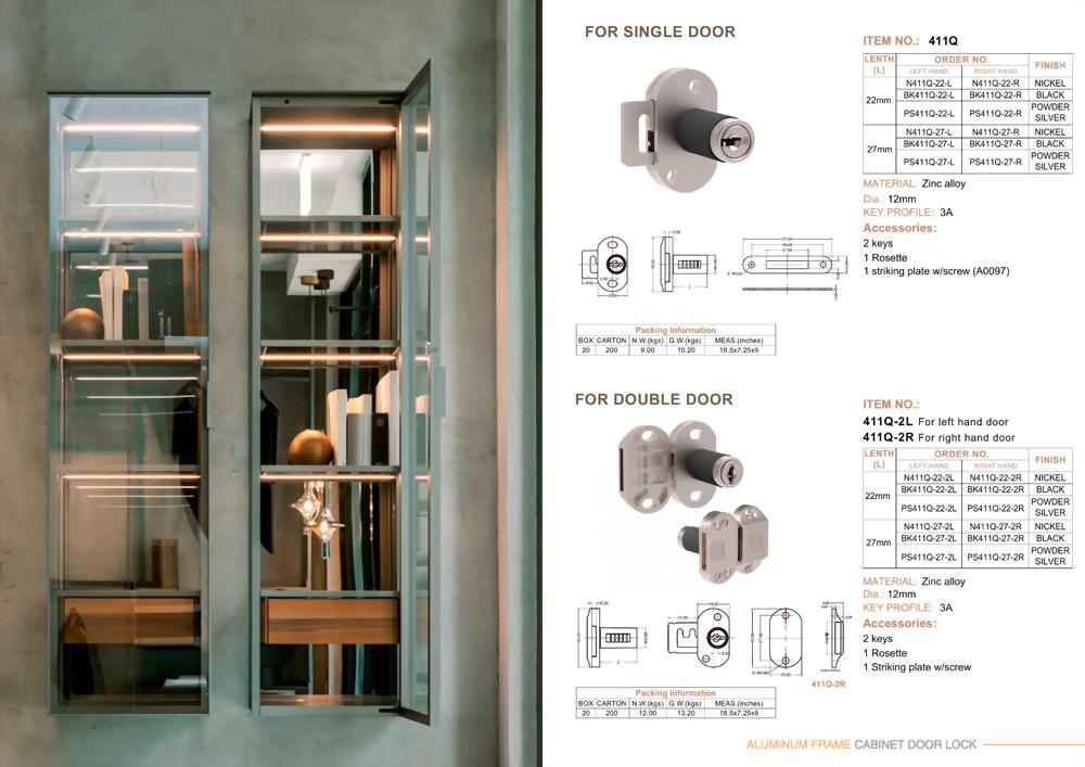 Aluminum Frame Lock 411Q Series