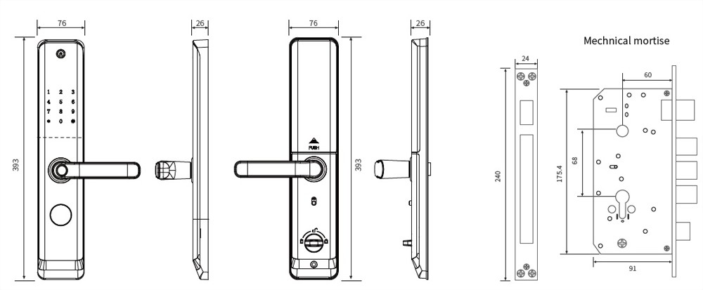 SDDC-E3Pro - Smart Door Lock with Wifi Door Bell