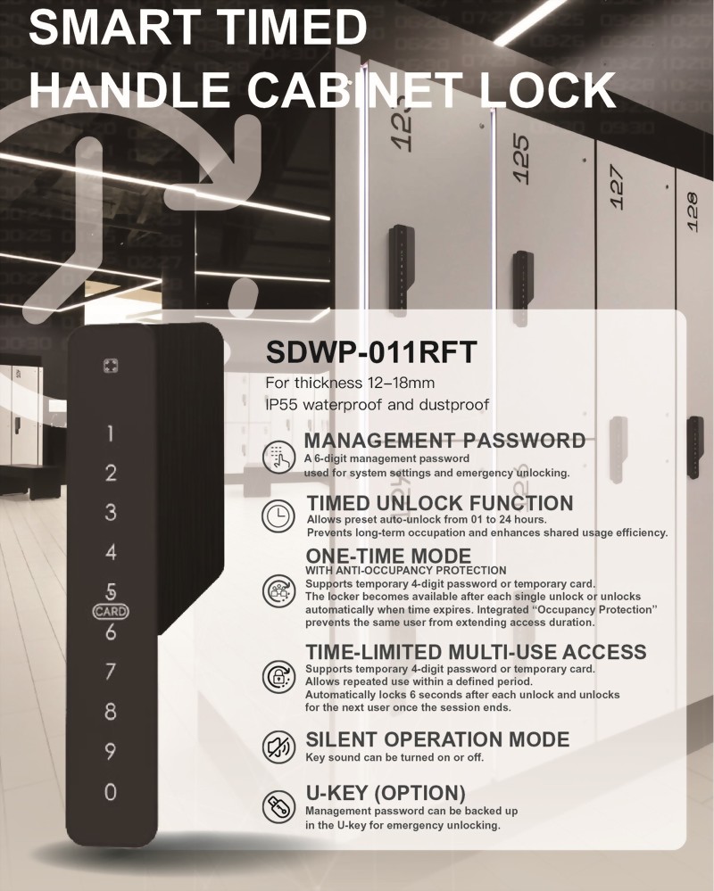 Smart Digital Time Lock  2-in-1 Lock - Password and Card (SDWP-011RFT)