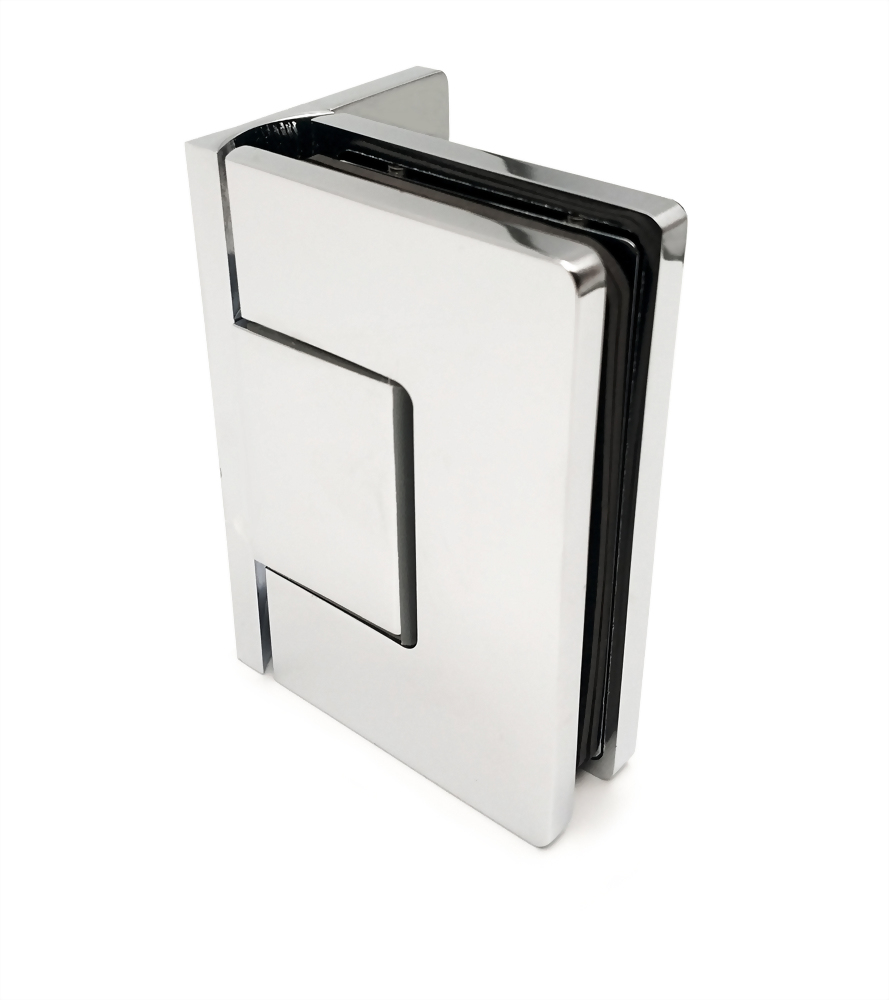 Deluxe 90 Degree Offset Back Plate Glass to Wall Shower Door Hinges