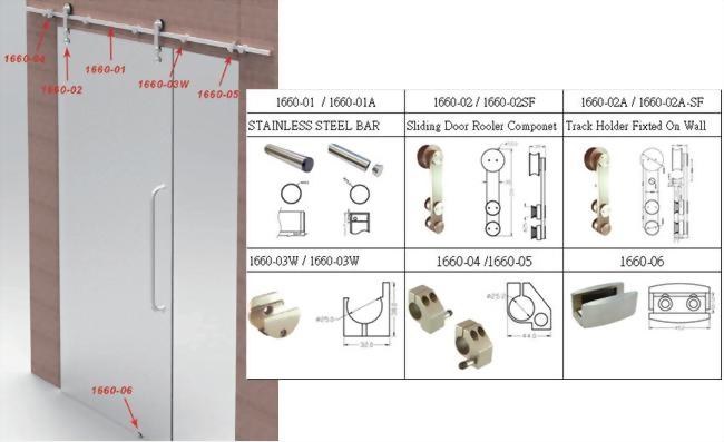 Sliding Glass Door System-Glass To Wall 1660W 2
