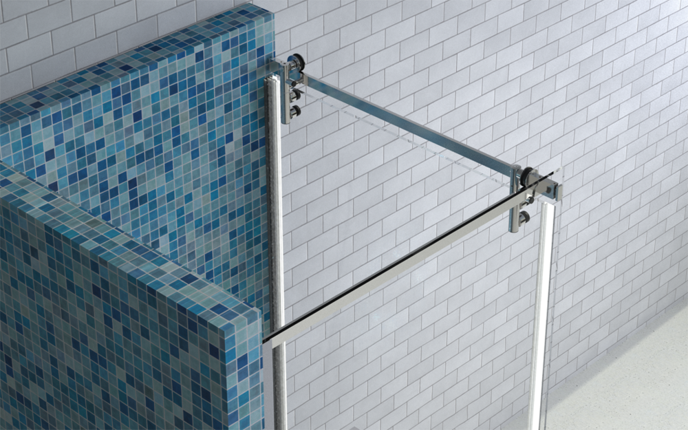 1665 Space-Saving Sliding Shower System