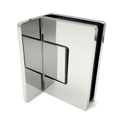 Deluxe 90 Degree Offset Back Plate Glass to Wall Shower Door Hinges