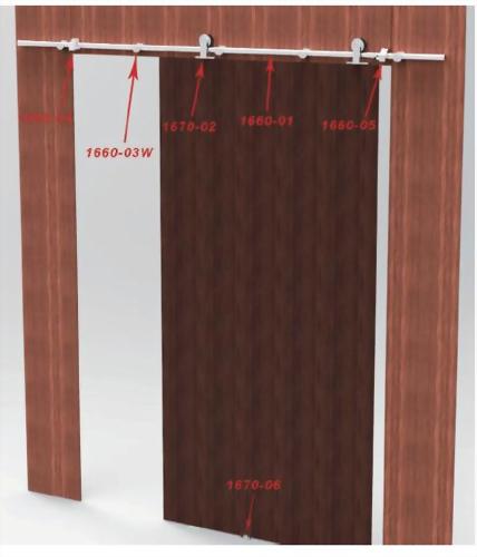 Система раздвижных деревянных дверей 1670