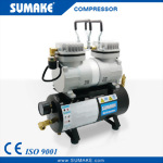 1/6HP Mini Air Brush Compressor w/3.5L Tank & Gauge