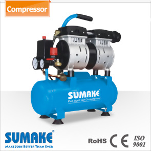 Silent Oil Free Air Compressor,3/4HP, 6L Tank