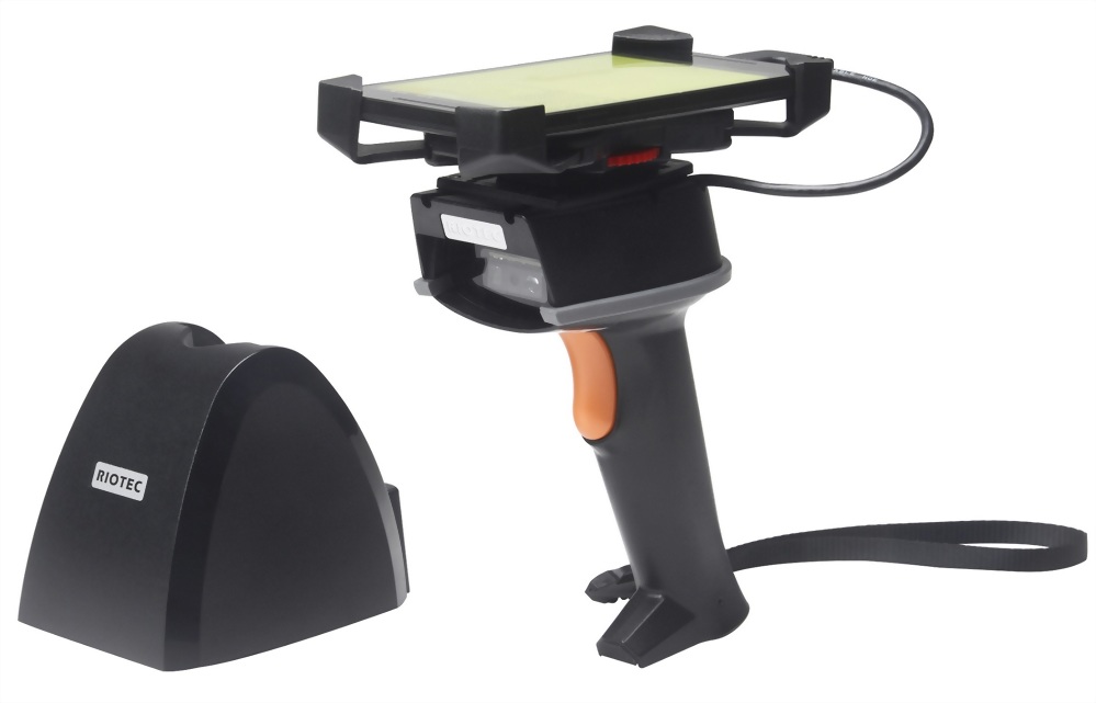 RioScan barcode scanner with charging cradle