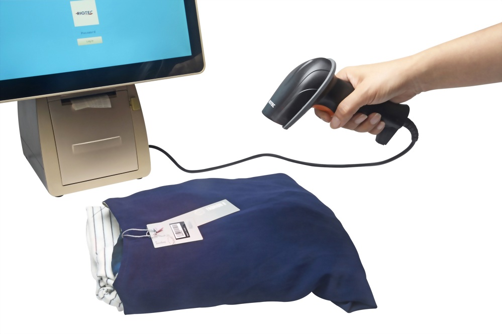 Corded barcode scanner for Retail use, LS6302J is built-in Zebra 2D scan engine.