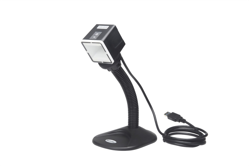 With Stand, FS5620M is a hand free 2D barcode scanner