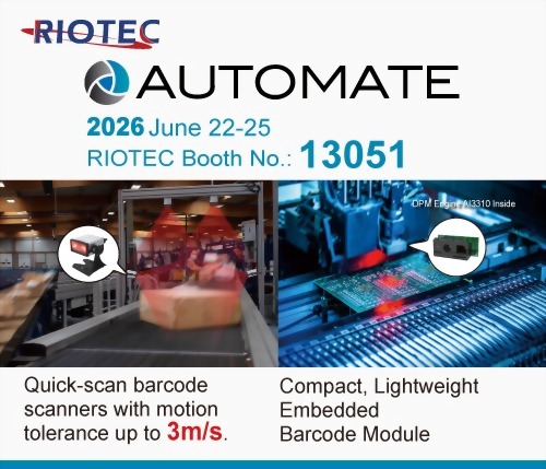 RIOTEC（神鐳光電）、Automate 2026に出展 — 産業自動化向けバーコード読取ソリューションを提案