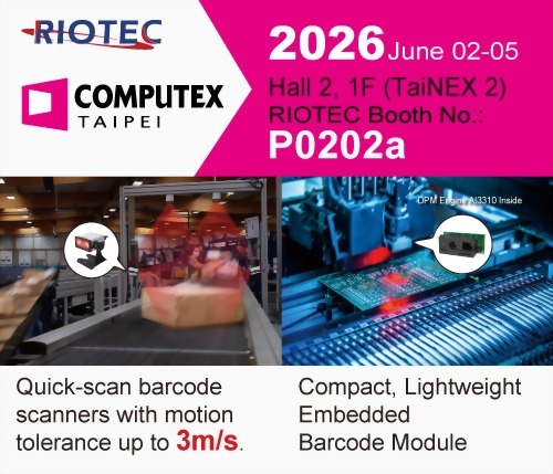 RIOTEC（神鐳光電）、COMPUTEX Taipei 2026に出展 —  組込み機器・自動化設備向けバーコード読取ソリューションを提案ョンを紹介