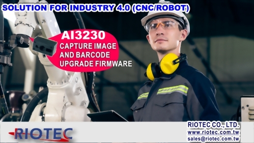 RIOTEC image-based barcode scanner help Industry 4.0 / digital transformation for CNC machine