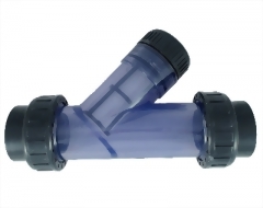 13-12-01-Clear PVC Y Strainer/ filter