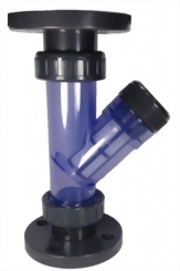 13-12-02-Clear PVC Y Strainer (Flanged type)