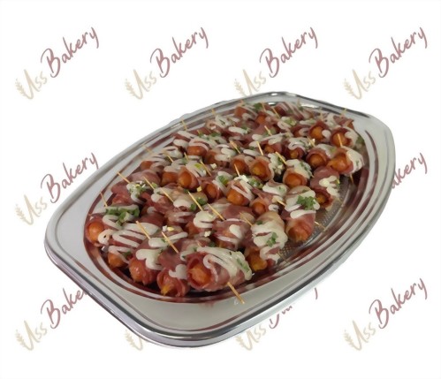 宴會餐點 | 優仕紳德式培根熱狗捲