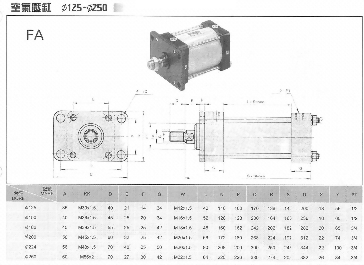 FA空壓缸ø125-ø250