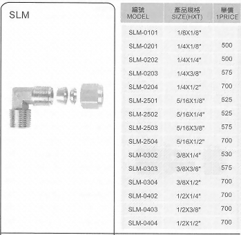 SLM不銹鋼管接頭