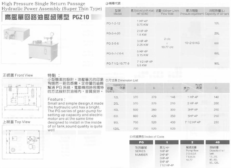 油壓單元組合-高低壓回路油壓超薄型