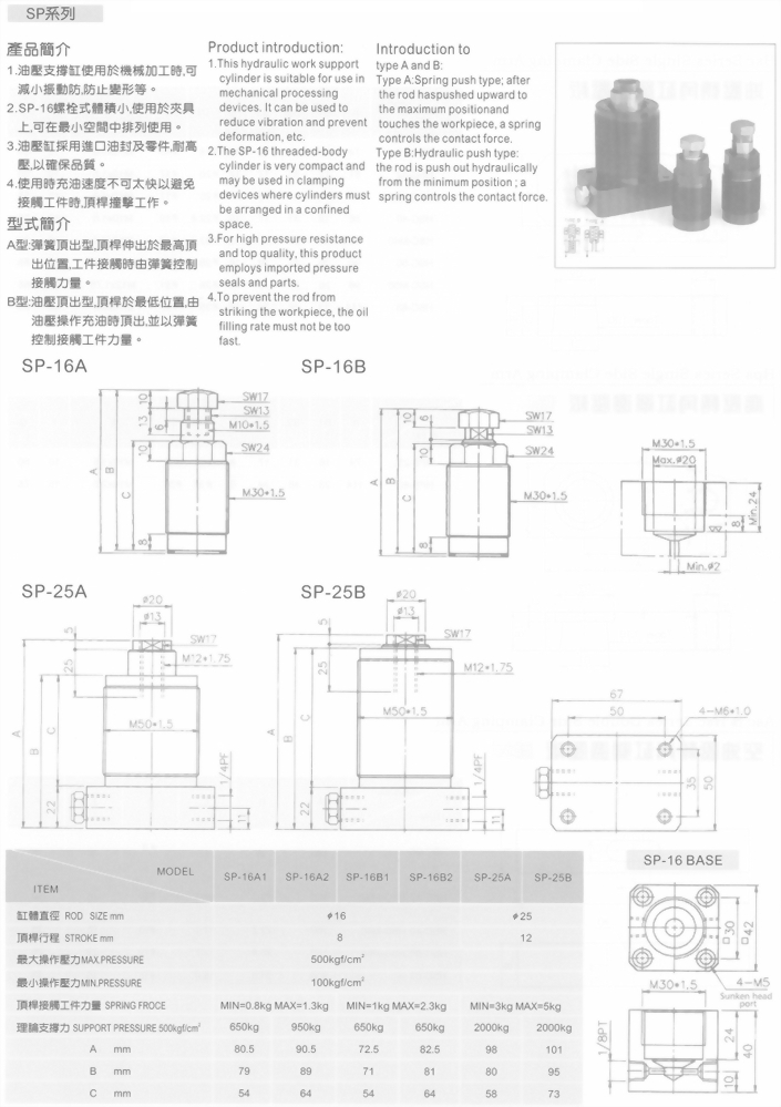 油壓支撐缸