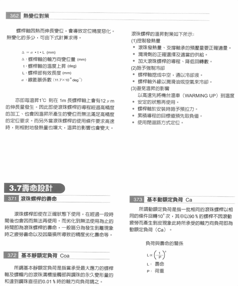 滾珠螺桿技術解說
