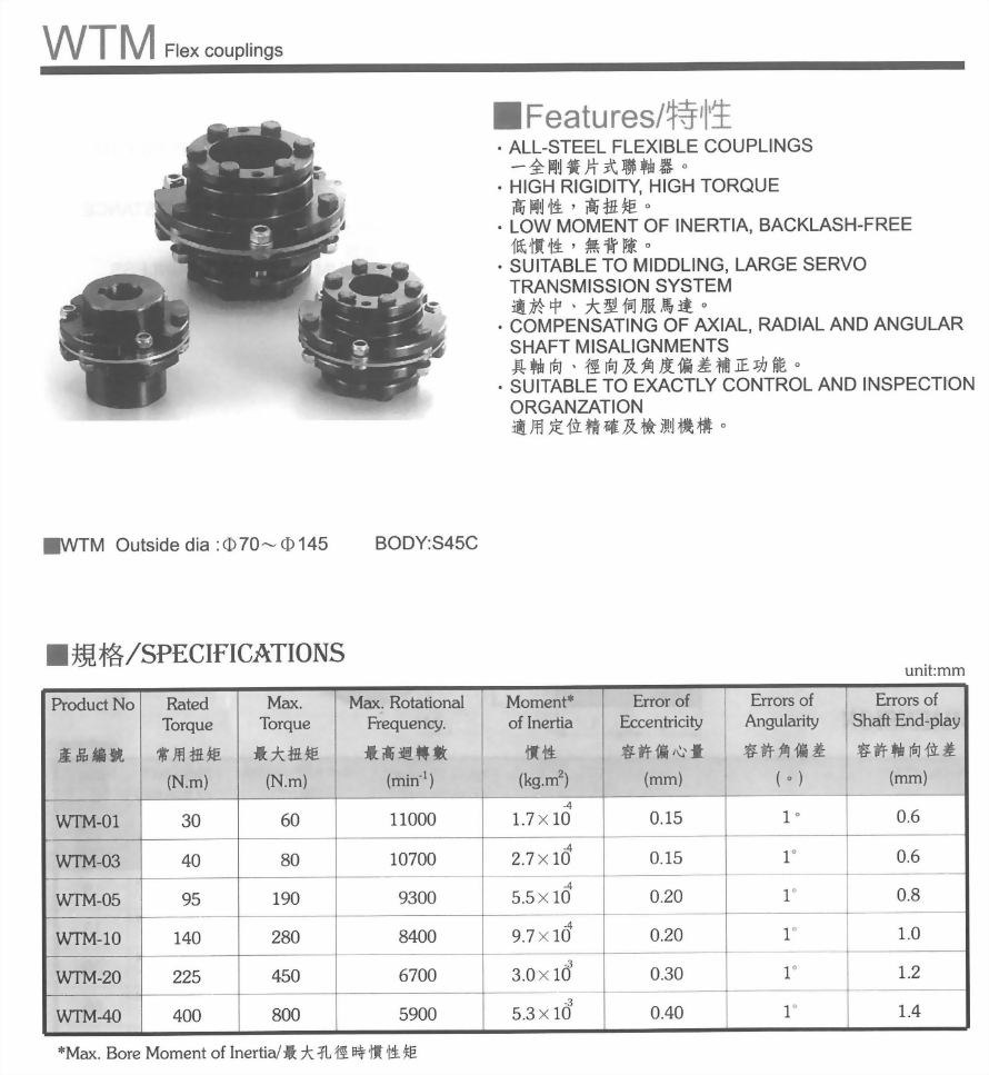 WTM聯軸器