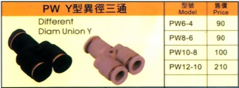 PW Y型異徑三通