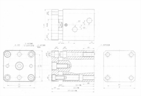 不旋轉薄型感應油壓缸