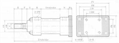 YMO系列YMOB-FB型油壓缸