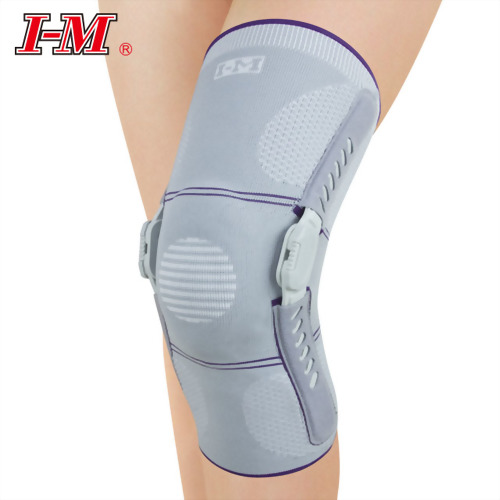 Cool Grey Snug Knee Support w/ 3D Hinge & Gel Pad