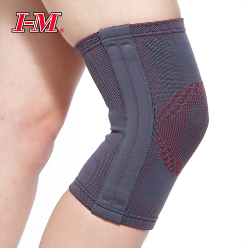 灰紅提花軟鐵護膝