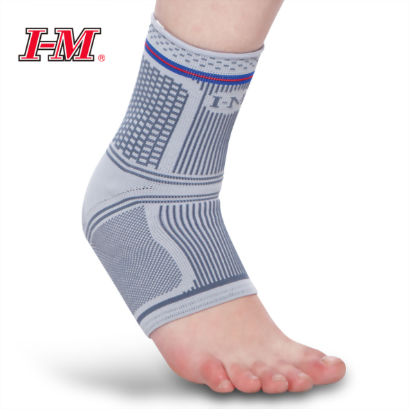 Breathable Knitted Compression Ankle Support with Silicone Gel Pad