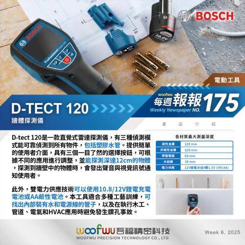 【每週報報 NO.175】D-TECT 120 牆體探測儀 【每週報報 NO.175】D-TECT 120 牆體探測儀