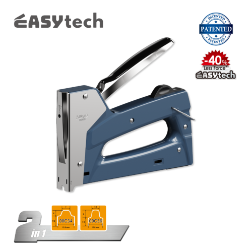 EASYtech 2-in-1 Low-Volt Wire Staple Gun, Heavy Duty, Stainless Steel