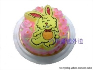 小兔子2D造型蛋糕